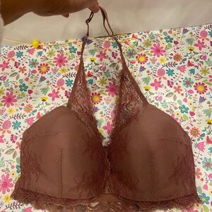 SPANX Lace Halter/ multiple ways to wear bra in color mauve